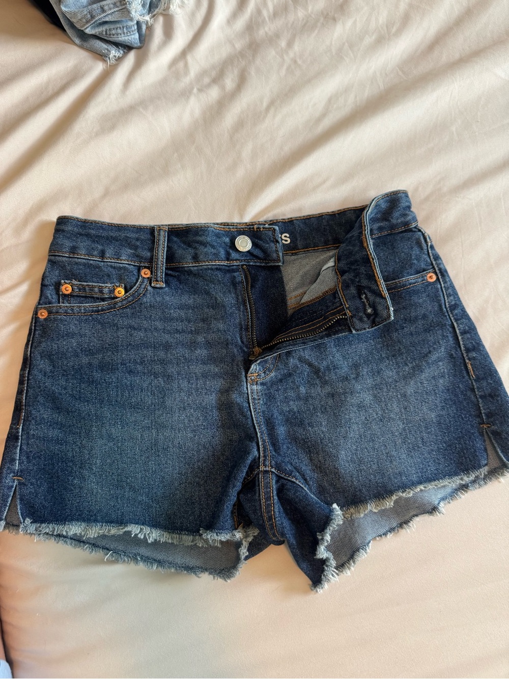 No Boundaries Dark Blue Denim Cutoff Shorts